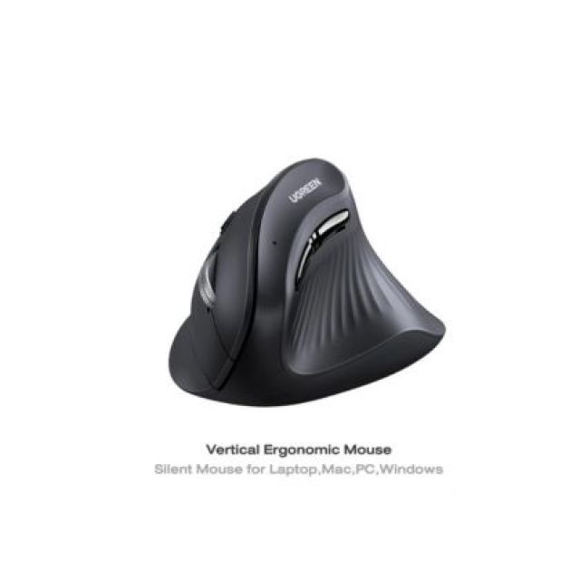 Ugreen รุ่น 25444 เมาส์ไร้สาย Vertical Ergonomic mouse เมาส์เพื่อสุขภาพ เมาส์แนวตั้งไร้สาย ไร้เสียง