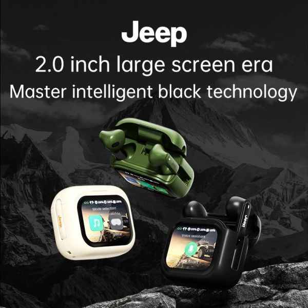 Jeep EW113 หูฟังไร้สายบลูทูธ 5.4 หน้าจอเคสแบบสัมผัส LCD ลดเสียงรบกวน หูฟังบลูทูธ สนับสนุน App รองรับ Android iOS